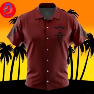 Edward V2 Fullmetal Alchemist For Men And Women In Summer Vacation Button Up Hawaiian Shirt