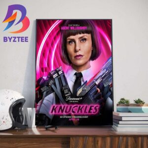 Ellie Taylor Is Agent Willoughby In Knuckles Movie Of Paramount Plus Original Home Decor Poster Canvas