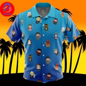 Final Fantasy 7 Pattern For Men And Women In Summer Vacation Button Up Hawaiian Shirt