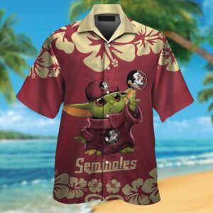 Florida State Seminoles Baby Yoda Tropical Hawaiian Shirt For Men And Women