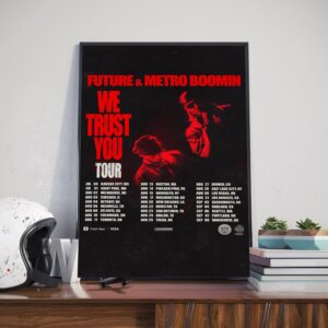 Future And Metro Boomin We Trust You Tour Red And Black Official Poster Home Decor Poster Canvas
