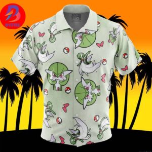 Gardevoir Pattern Pokemon For Men And Women In Summer Vacation Button Up Hawaiian Shirt