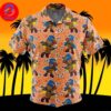 Gengar Pattern Pokemon For Men And Women In Summer Vacation Button Up Hawaiian Shirt