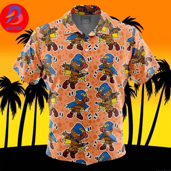 Geno Super Mario Bros For Men And Women In Summer Vacation Button Up Hawaiian Shirt