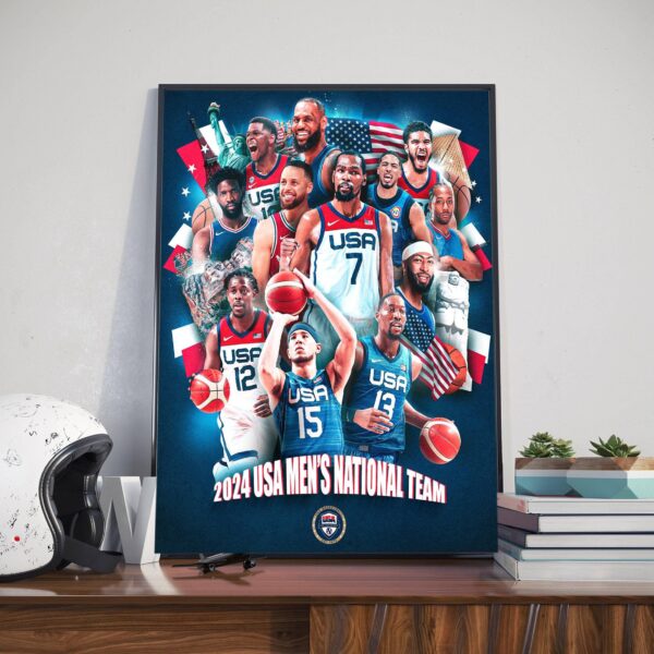 Greatness Unites The 2024 USA Mens National Team Squad For Olympic Paris Home Decor Poster Canvas
