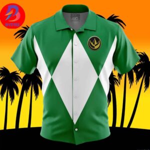 Green Ranger Mighty Morphin Power Rangers For Men And Women In Summer Vacation Button Up Hawaiian Shirt