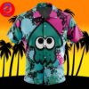Greninja Pattern Pokemon For Men And Women In Summer Vacation Button Up Hawaiian Shirt