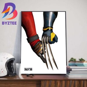 Hand Together Deadpool And Wolverine July 26th 2024 Home Decor Poster Canvas