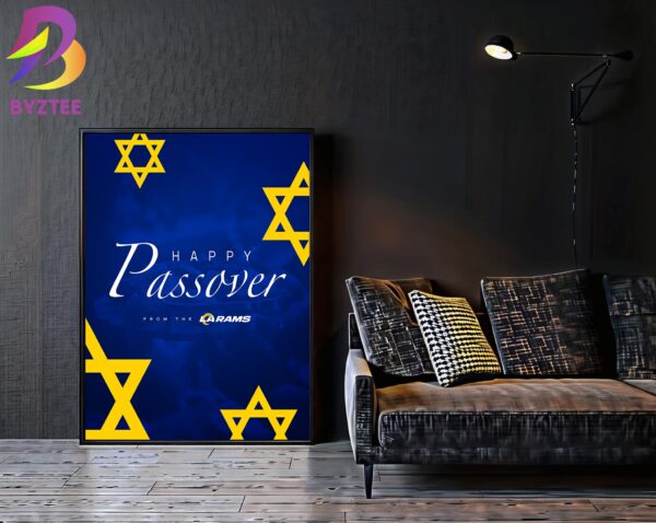 Happy Passover From The Los Angeles Rams NFL Home Decor Poster Canvas