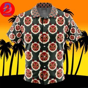 Himes Mask Princess Mononoke For Men And Women In Summer Vacation Button Up Hawaiian Shirt