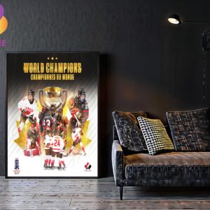 Hockey Canada World Champions Championnes Du Monde Womens Worlds 2024 IIHF Home Decor Poster Canvas