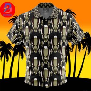 Ichigos Hollow Mask Bleach For Men And Women In Summer Vacation Button Up Hawaiian Shirt