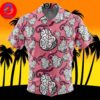 Jigglypuff Pattern Pokemon For Men And Women In Summer Vacation Button Up Hawaiian Shirt