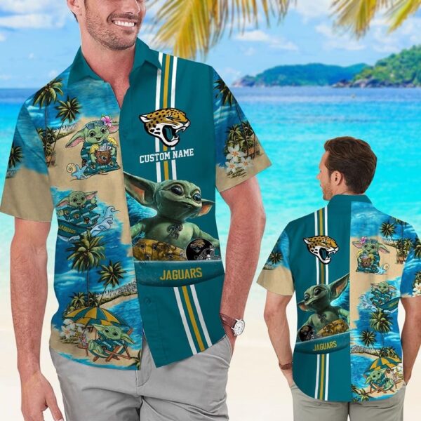 Jacksonville Jaguars Baby Yoda Tropical Hawaiian Shirt For Men And Women
