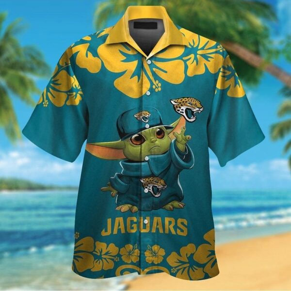 Jacksonville Jaguars NFL Baby Yoda Tropical Hawaiian Shirt For Men And Women