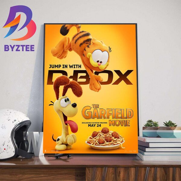 Jump In With D-Box The Garfield Movie Official Poster May 24th 2024 Home Decor Poster Canvas