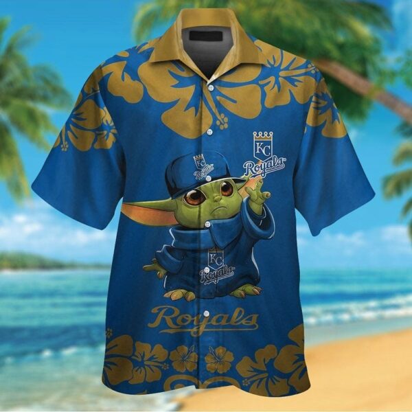 Kansas City Royals Baby Yoda Tropical Hawaiian Shirt For Men And Women