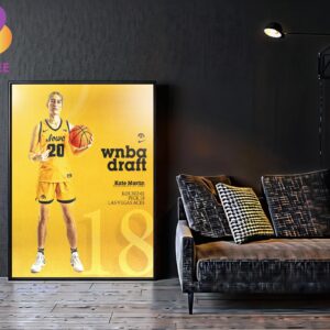 Kate Martin Iowa Hawkeyes Womens Basketball Round 2 Pick 18 Las Vegas Aces WNBA Draft 2024 Home Decor Poster Canvas