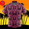 Kamina?s Great Flaming Skull Tengen Toppa Gurren Lagann For Men And Women In Summer Vacation Button Up Hawaiian Shirt