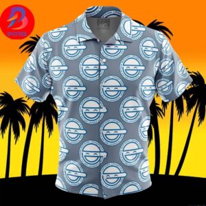 Laughing Man Ghost in the Shell For Men And Women In Summer Vacation Button Up Hawaiian Shirt