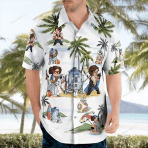 Leia Organa with Han Solo Star Wars Hawaiian Shirt For Men And Women