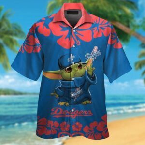 Los Angeles Dodgers Baby Yoda Tropical Hawaiian Shirt For Men And Women