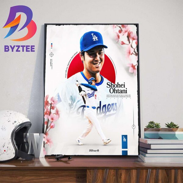 Los Angeles Dodgers Shohei Ohtani Passes Hideki Matsui For The Most MLB Home Runs By A Japanese-Born Player Home Decor Poster Canvas