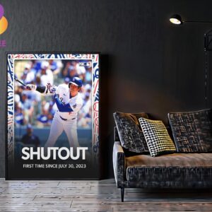 Los Angeles Dodgers Shutout First Time Since July 30th 2023 After Falling 2-0 To Washington Nationals MLB 2024 Home Decor Poster Canvas