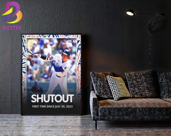 Los Angeles Dodgers Shutout First Time Since July 30th 2023 After Falling 2-0 To Washington Nationals MLB 2024 Home Decor Poster Canvas