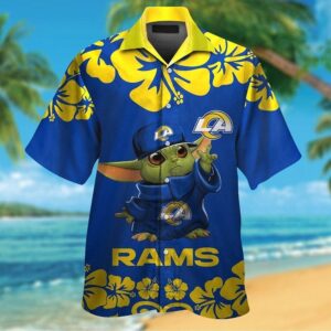 Los Angeles Rams Baby Yoda Tropical Hawaiian Shirt For Men And Women