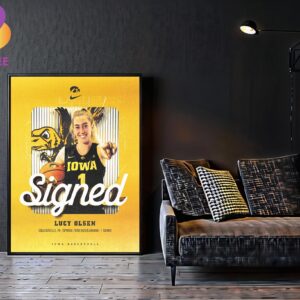 Lucy Olsen Signed Iowa Hawkeyes Womens Basketball Collegeville PA Home Decor Poster Canvas