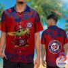 MLB Arizona Diamondbacks Red Gold Baby Yoda Trendy Aloha Hawaiian Shirt For Men And Women
