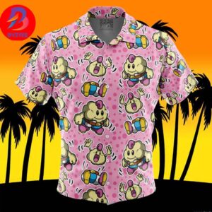 Mallow Super Mario Bros For Men And Women In Summer Vacation Button Up Hawaiian Shirt