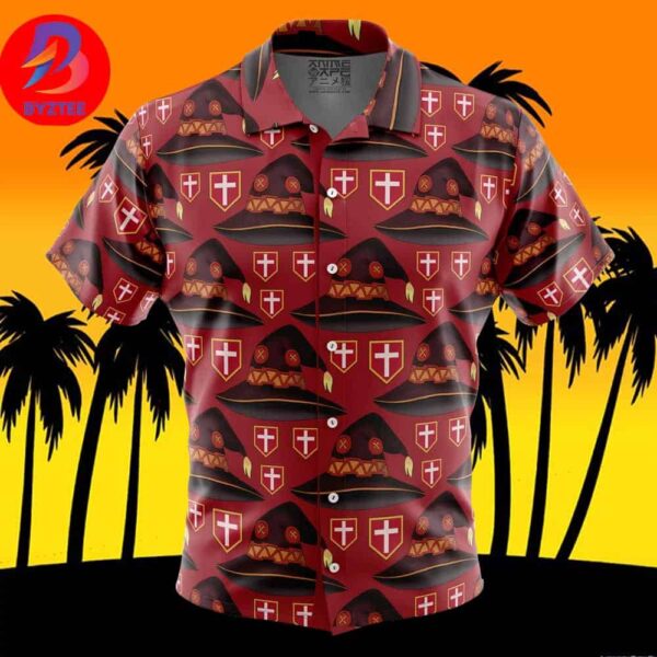 Megumin Konosuba For Men And Women In Summer Vacation Button Up Hawaiian Shirt
