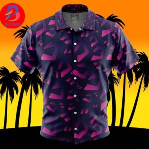Menacing Aura JoJos Bizarre Adventure For Men And Women In Summer Vacation Button Up Hawaiian Shirt