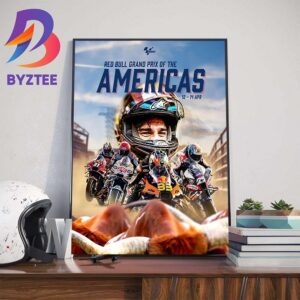 Moto GP Red Bull Grand Prix Of The Americas 12-14 April 2024 Poster Home Decor Poster Canvas