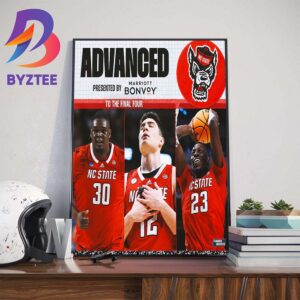 NC State Wolfpack Mens Basketball Advanced To The NCAA March Madness Final Four Wall Decor Poster Canvas