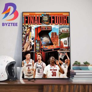 NCAA 2024 Mens Basketball Final Four All Set For Phoenix Wall Decor Poster Canvas