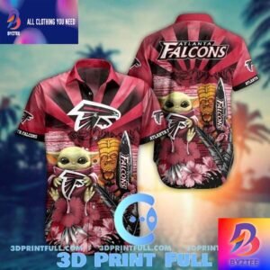 NFL Atlanta Falcons Baby Yoda Style Summer Collection Trendy Aloha Hawaiian Shirt For Men And Women