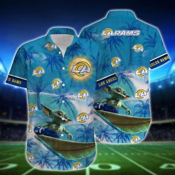 NFL Los Angeles Rams Baby Yoda Style Hot Trends Summer Hawaiian Shirt For Men And Women
