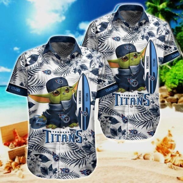 NFL Tennessee Titans Baby Yoda Trendy Aloha Hawaiian Shirt For Men And Women