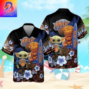 New York Knicks Baby Yoda National Basketball Association Hawaiian Shirt For Men And Women