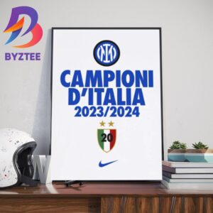 Nike x Inter Milan 2023-2024 Campioni D’Italia 20 Italian Champions IM 2 Stars Collection Home Decor Poster Canvas