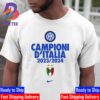 Congratulations To Inter Milan Campioni D’Italia 2023-2024 IM 2 Stars Collection 20 Italian Champions Unisex T-Shirt