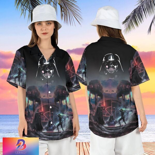 Obi Wan Kenobi Vader AT AT Battle Star Wars Aloha Hawaiian Shirt For Men And Women