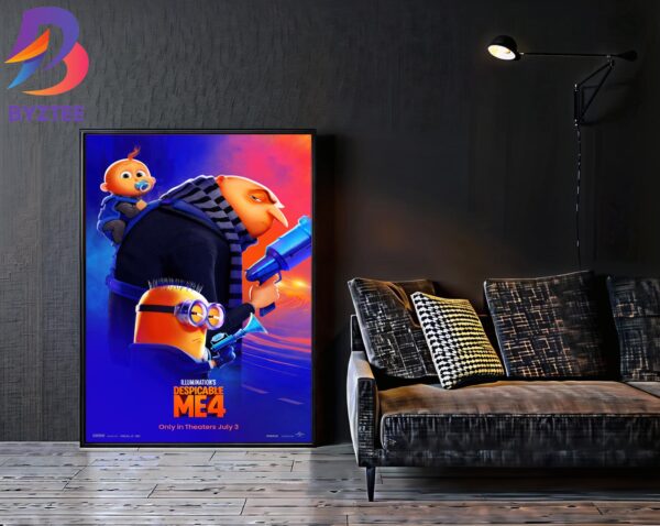 Offical Poster Despicable Me 4 Illuminations Only In Theaters July 3rd 2024 Home Decor Poster Canvas