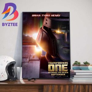 Official Character Poster Brian Tyree Henry As D-16 Megatron in Transformers One Witness The Origin Home Decor Poster Canvas