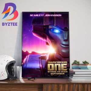 Official Character Poster Scarlett Johansson As Elita-1 in Transformers One Witness The Origin Home Decor Poster Canvas
