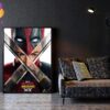 Official Character Poster Deadpool Face On Wolverine Claw Deadpool And Wolverine Hugh Jackman July 26th 2024 Home Decor Poster Canvas