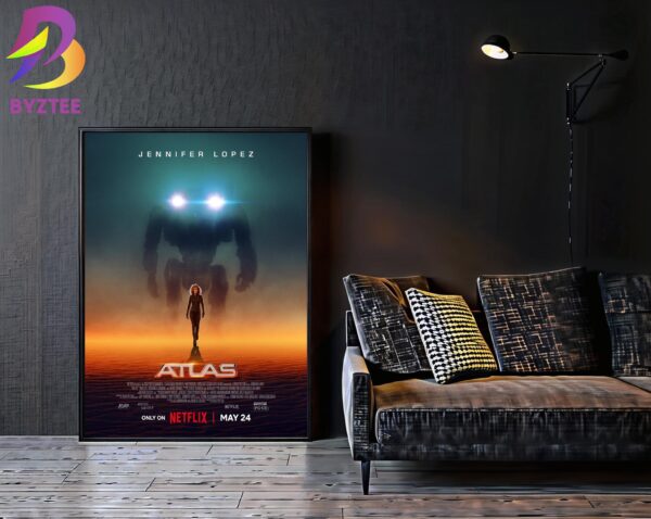 Official Poster Atlas Jennifer Lopez Only On Netflix May 24th 2024 Home Decor Poster Canvas